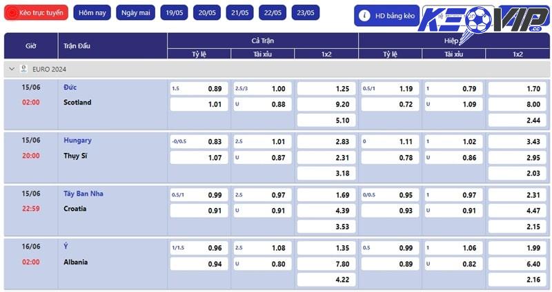 Cược thủ cần chú ý khi bắt kèo EURO 2024