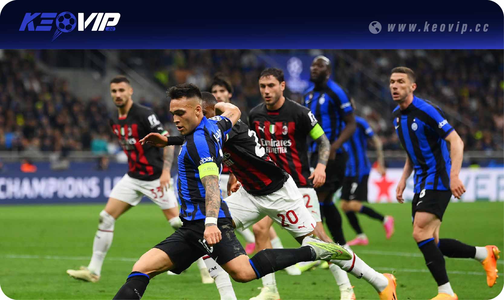 Soi kèo châu Á Inter vs Milan (Handicap)